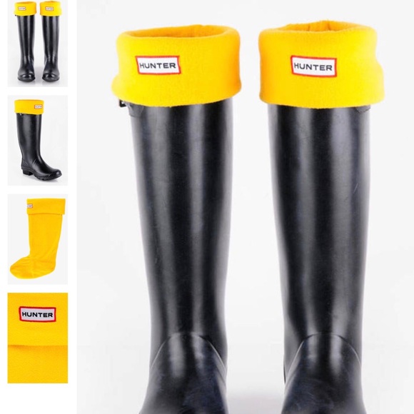 Hunter Yellow Fleece Welly Socks | Poshmark